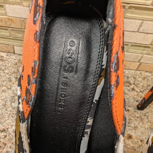 ASOS Women's Wide Fit Putty Point Pumps Mixed Floral Animal Print Modern Size 6 - Picture 4 of 11